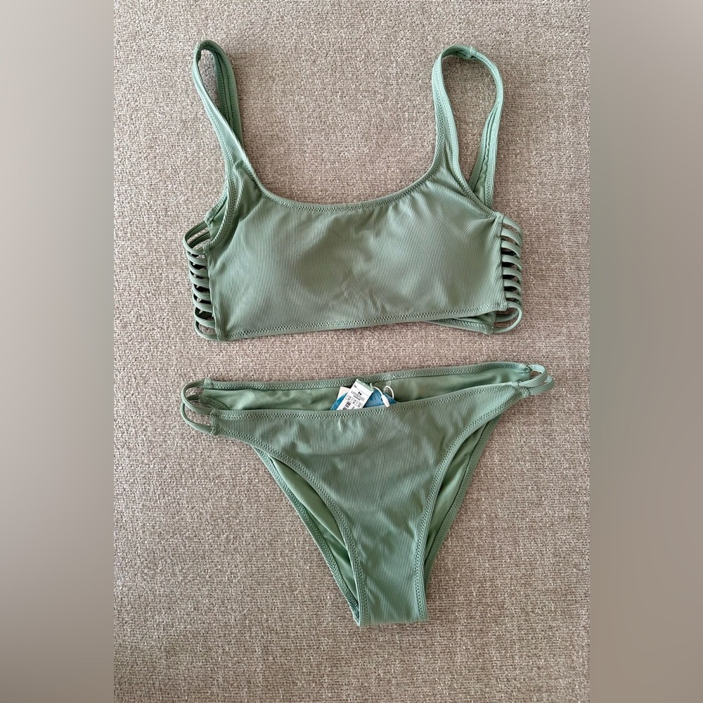 Brand New Caribbean Joy Olive Bikini Set - size M